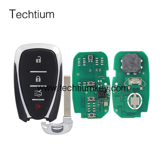 315Mhz ID46 Chip FCC:HYQ4AA IC:1551A-4AA P/N:13584498F 4 button remote key for Cadillac
